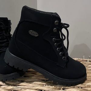 Womens black LUGZ work boots size 9